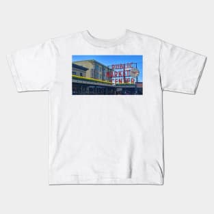 Pike Place Market in Spring Kids T-Shirt